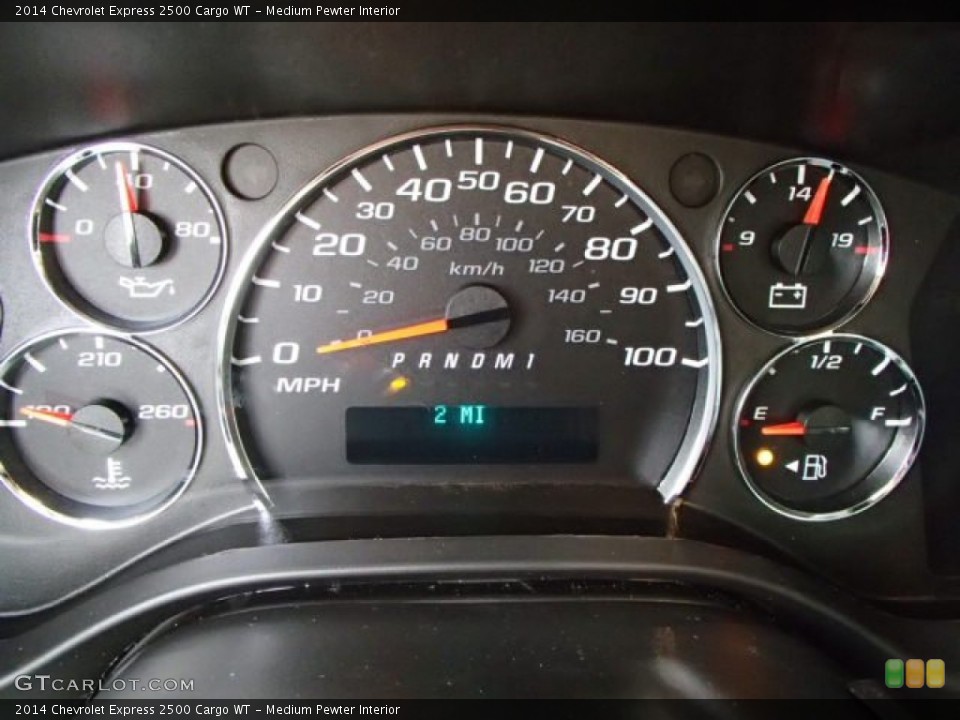 Medium Pewter Interior Gauges for the 2014 Chevrolet Express 2500 Cargo WT #87210399