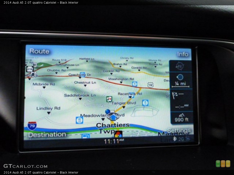 Black Interior Navigation for the 2014 Audi A5 2.0T quattro Cabriolet #87217899