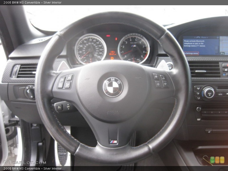 Silver Interior Steering Wheel for the 2008 BMW M3 Convertible #87222090