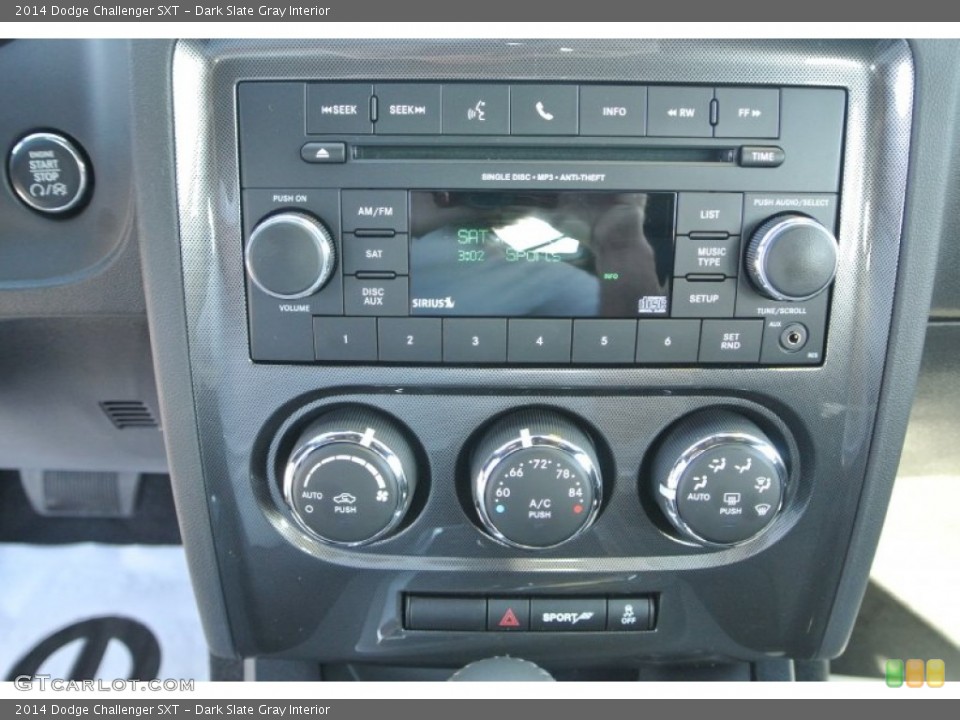 Dark Slate Gray Interior Controls for the 2014 Dodge Challenger SXT #87222183