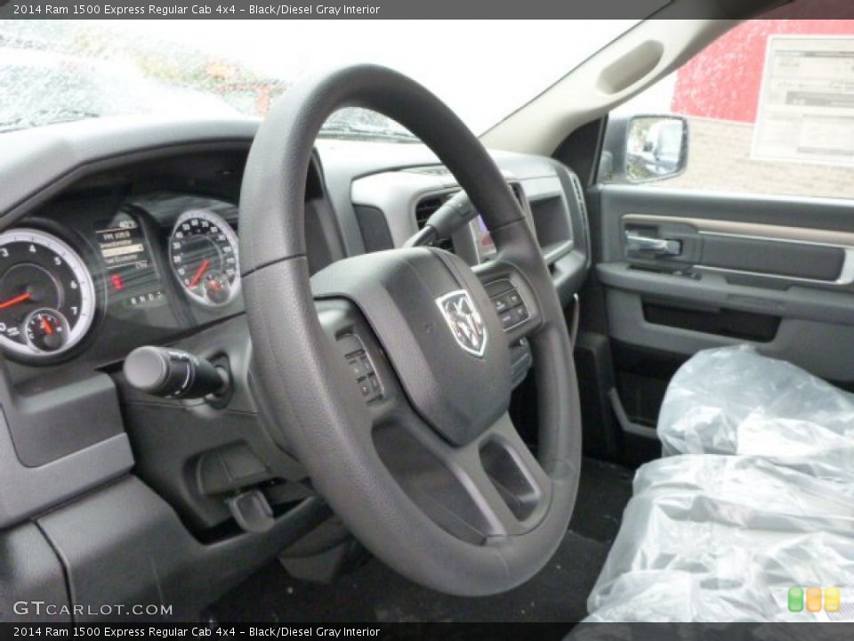 Black/Diesel Gray Interior Steering Wheel for the 2014 Ram 1500 Express Regular Cab 4x4 #87222396