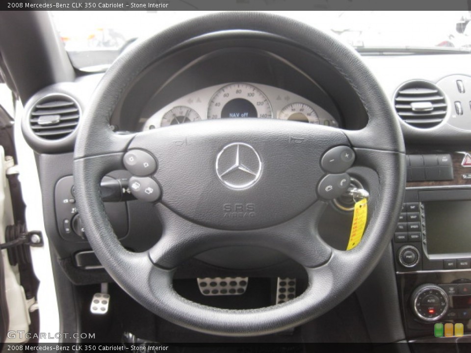 Stone Interior Steering Wheel for the 2008 Mercedes-Benz CLK 350 Cabriolet #87222558