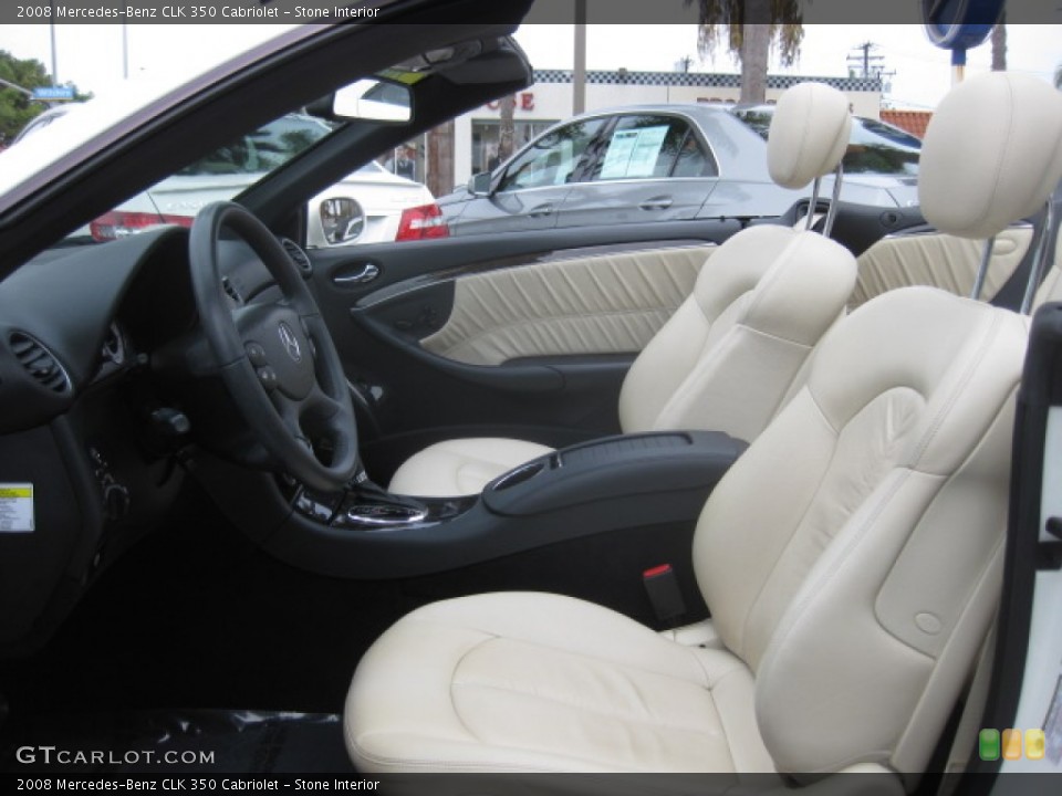Stone Interior Front Seat for the 2008 Mercedes-Benz CLK 350 Cabriolet #87222657