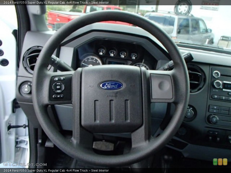 Steel Interior Steering Wheel for the 2014 Ford F350 Super Duty XL Regular Cab 4x4 Plow Truck #87230796