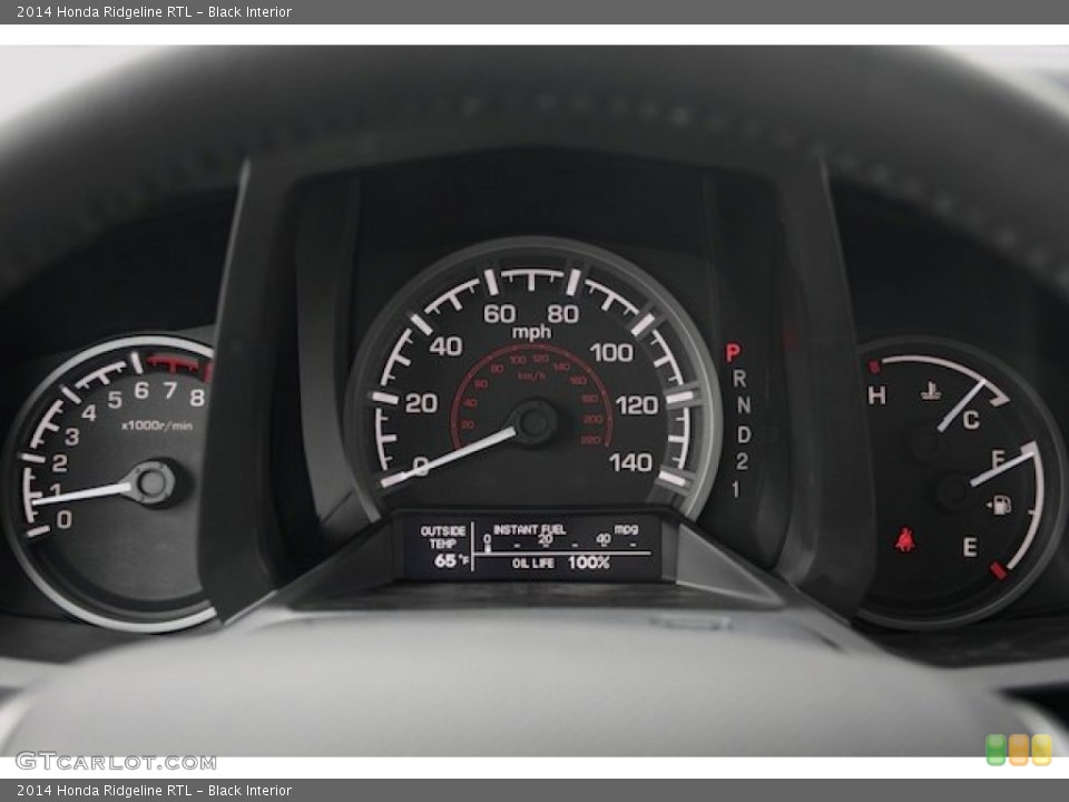 Black Interior Gauges for the 2014 Honda Ridgeline RTL #87231726
