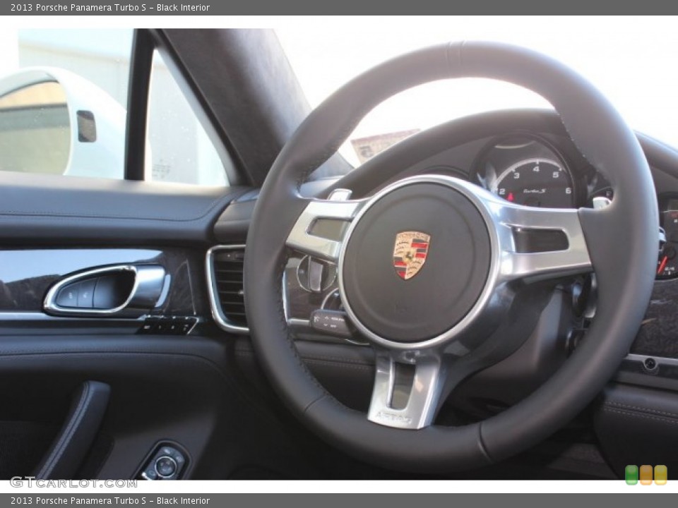 Black Interior Steering Wheel for the 2013 Porsche Panamera Turbo S #87233544