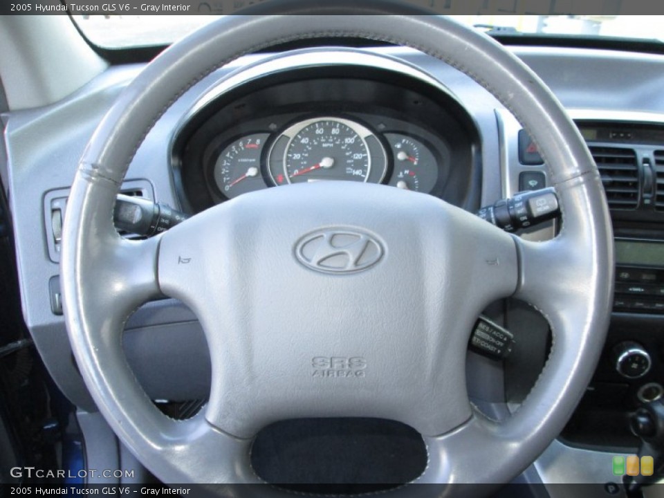 Gray Interior Steering Wheel for the 2005 Hyundai Tucson GLS V6 #87233802