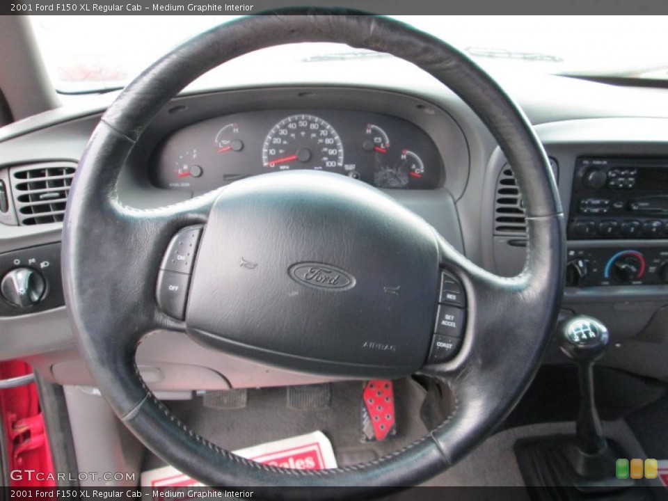 Medium Graphite Interior Steering Wheel for the 2001 Ford F150 XL Regular Cab #87235755