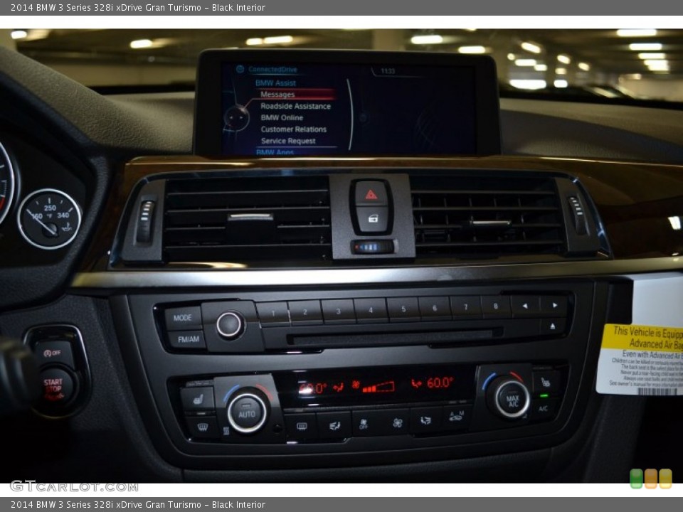 Black Interior Controls for the 2014 BMW 3 Series 328i xDrive Gran Turismo #87235860
