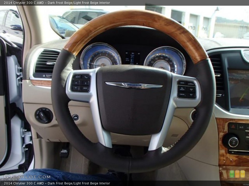 Dark Frost Beige/Light Frost Beige Interior Steering Wheel for the 2014 Chrysler 300 C AWD #87236433