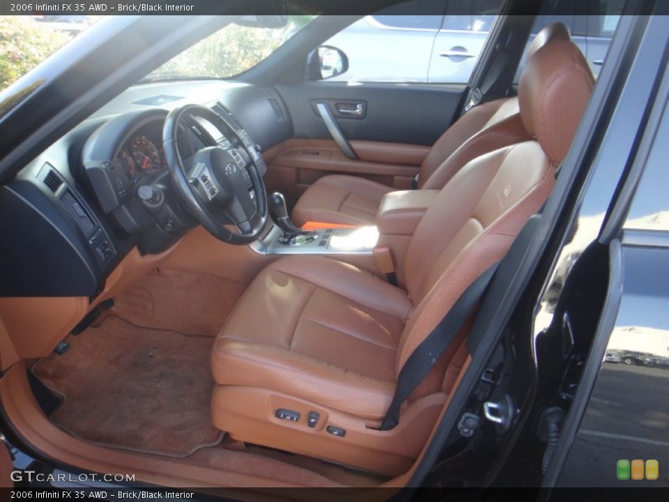 Brick/Black Interior Front Seat for the 2006 Infiniti FX 35 AWD #87238683