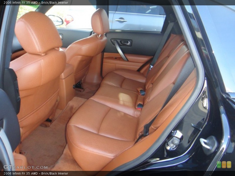 Brick/Black Interior Rear Seat for the 2006 Infiniti FX 35 AWD #87238707