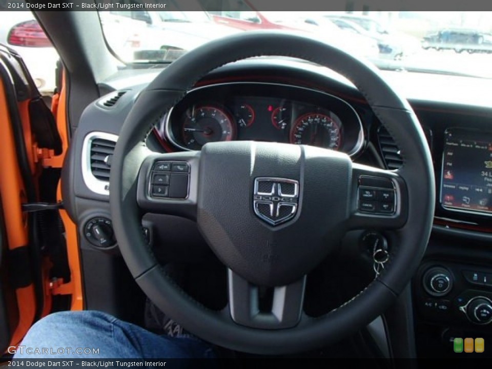 Black/Light Tungsten Interior Steering Wheel for the 2014 Dodge Dart SXT #87241725
