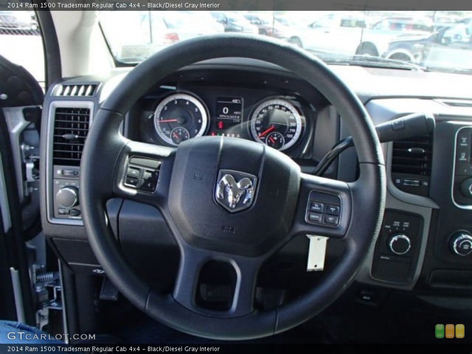 Black/Diesel Gray Interior Steering Wheel for the 2014 Ram 1500 Tradesman Regular Cab 4x4 #87242109