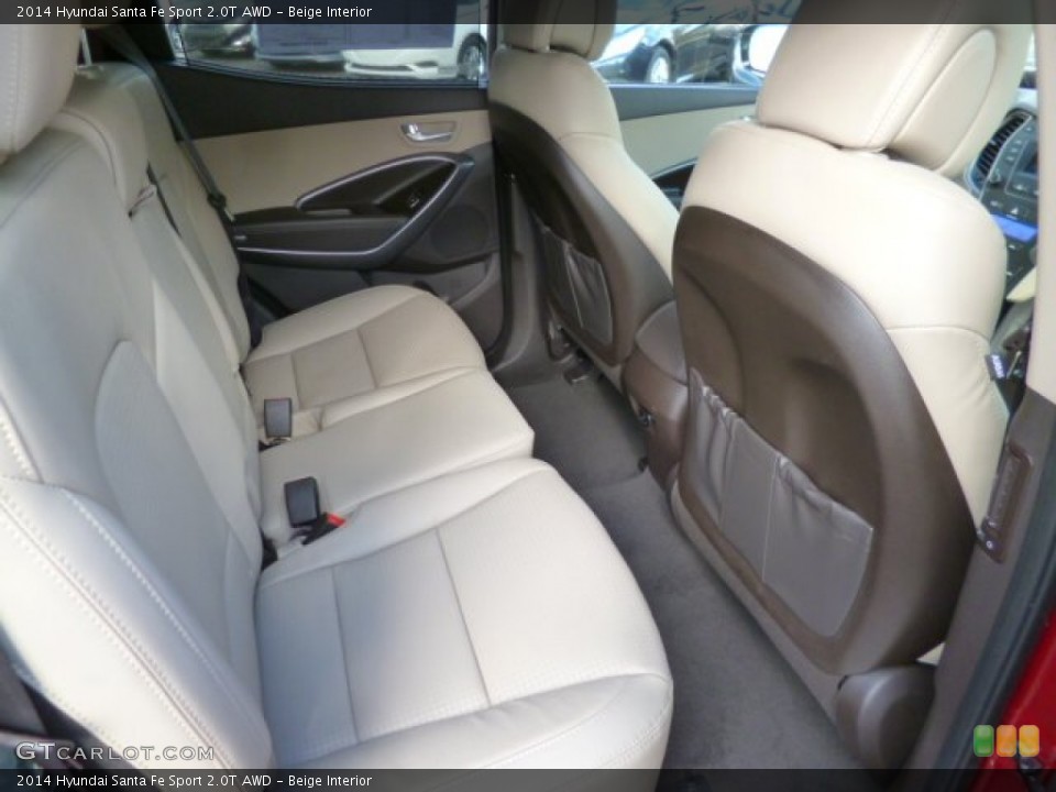 Beige Interior Rear Seat for the 2014 Hyundai Santa Fe Sport 2.0T AWD #87243108