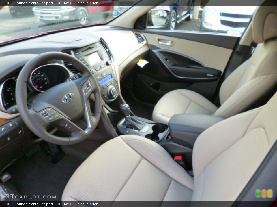 Beige Interior Prime Interior for the 2014 Hyundai Santa Fe Sport 2.0T AWD #87243195
