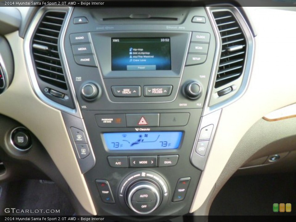 Beige Interior Controls for the 2014 Hyundai Santa Fe Sport 2.0T AWD #87243245
