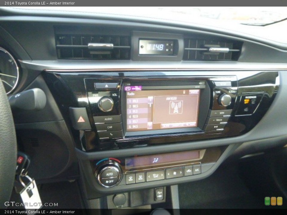 Amber Interior Controls for the 2014 Toyota Corolla LE #87267342