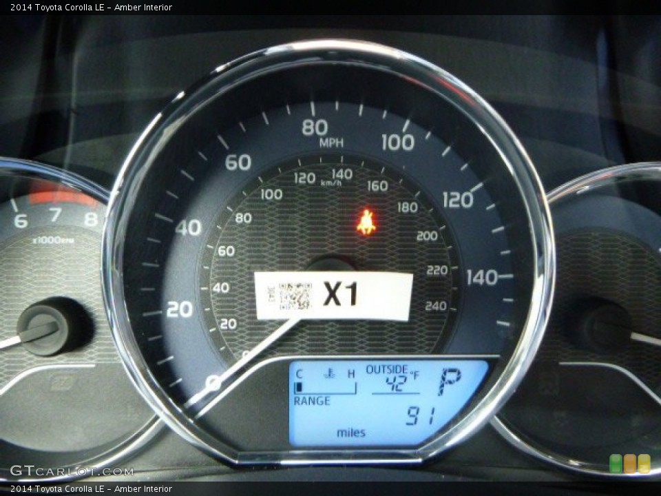Amber Interior Gauges for the 2014 Toyota Corolla LE #87267369