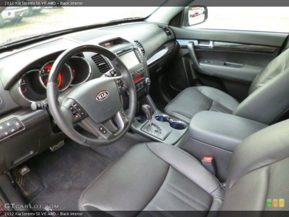 Black Interior Prime Interior for the 2012 Kia Sorento SX V6 AWD #87269028