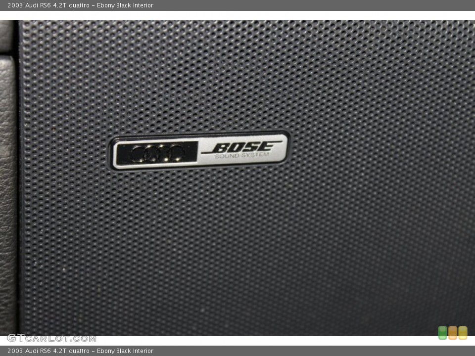 Ebony Black Interior Audio System for the 2003 Audi RS6 4.2T quattro #87270102