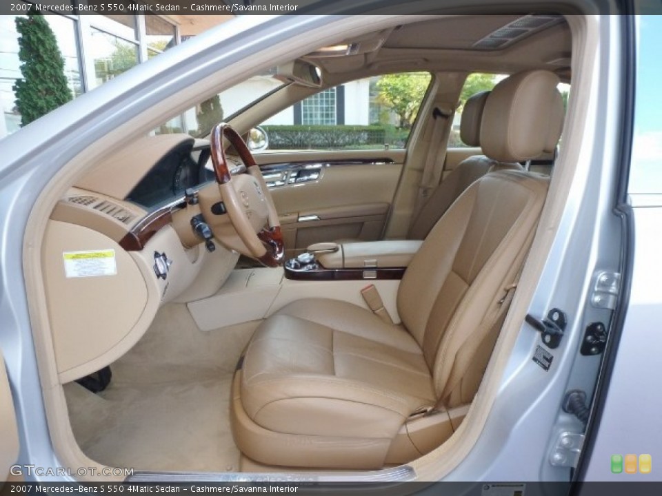 Cashmere/Savanna Interior Front Seat for the 2007 Mercedes-Benz S 550 4Matic Sedan #87271209