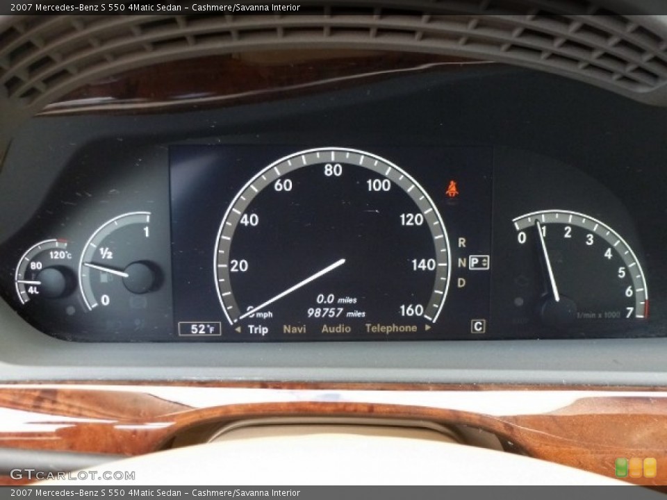 Cashmere/Savanna Interior Gauges for the 2007 Mercedes-Benz S 550 4Matic Sedan #87271254