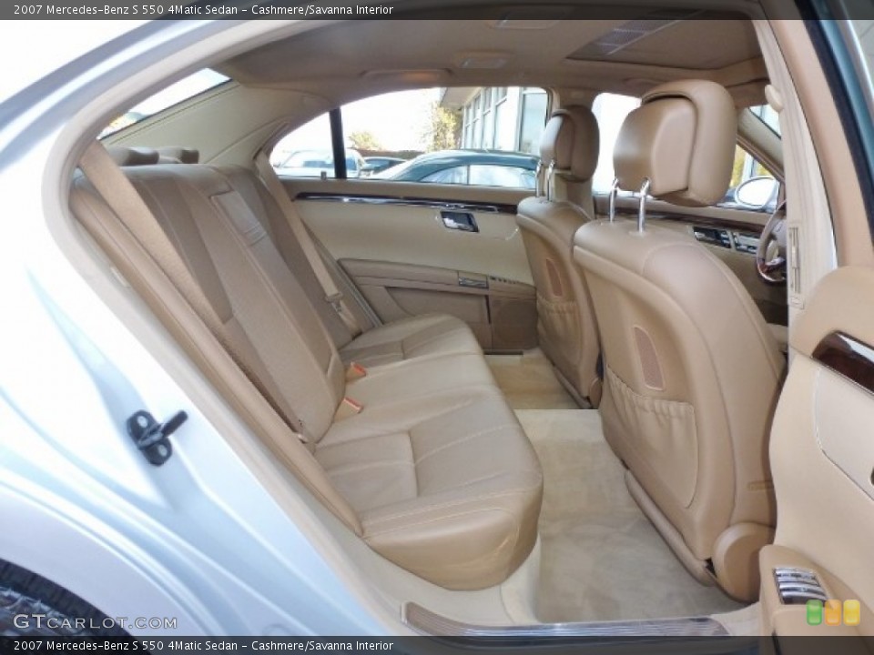 Cashmere/Savanna Interior Rear Seat for the 2007 Mercedes-Benz S 550 4Matic Sedan #87271368