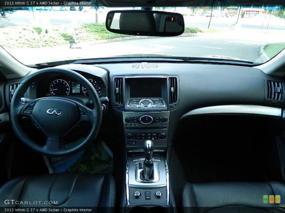 Graphite Interior Dashboard for the 2013 Infiniti G 37 x AWD Sedan #87273525