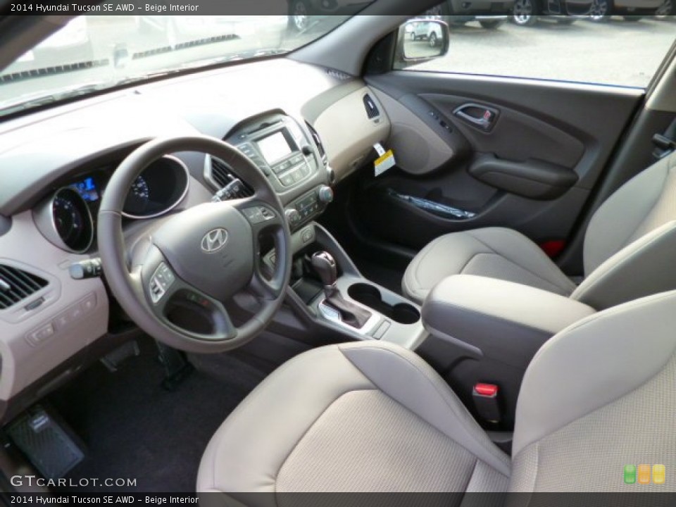 Beige Interior Prime Interior for the 2014 Hyundai Tucson SE AWD #87281088