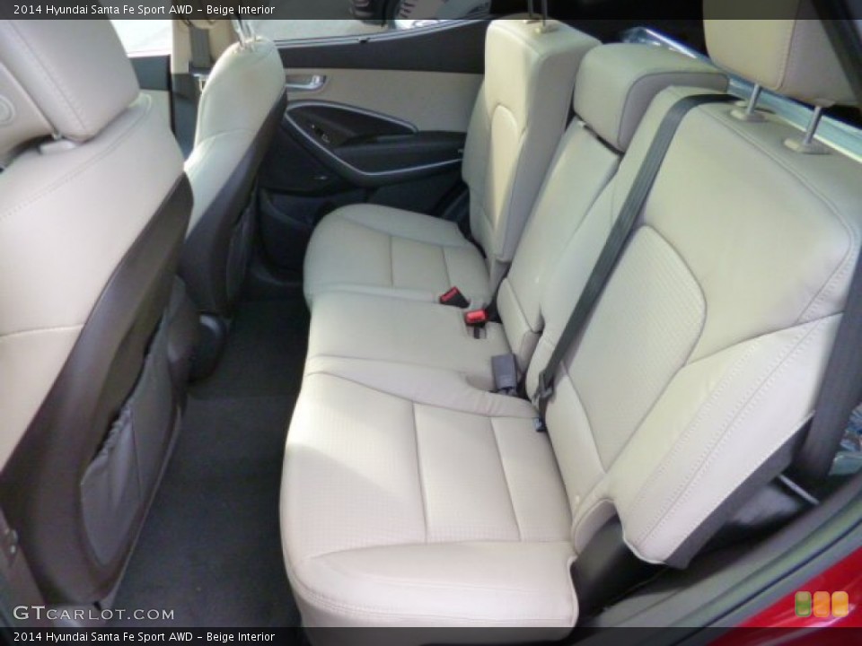 Beige Interior Rear Seat for the 2014 Hyundai Santa Fe Sport AWD #87281489