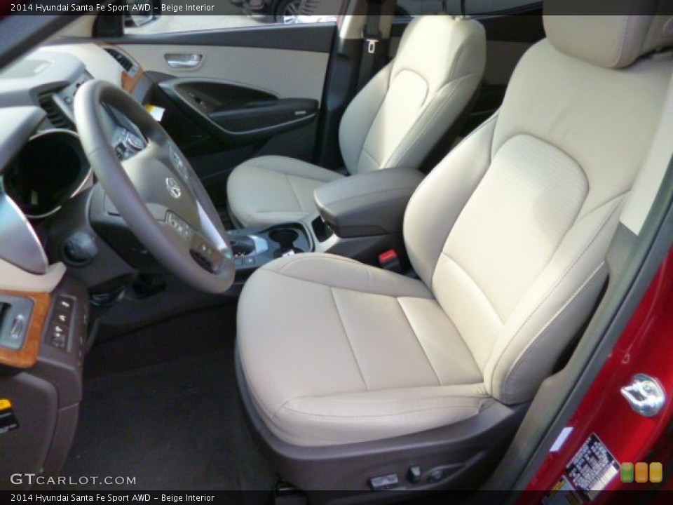 Beige Interior Front Seat for the 2014 Hyundai Santa Fe Sport AWD #87281508