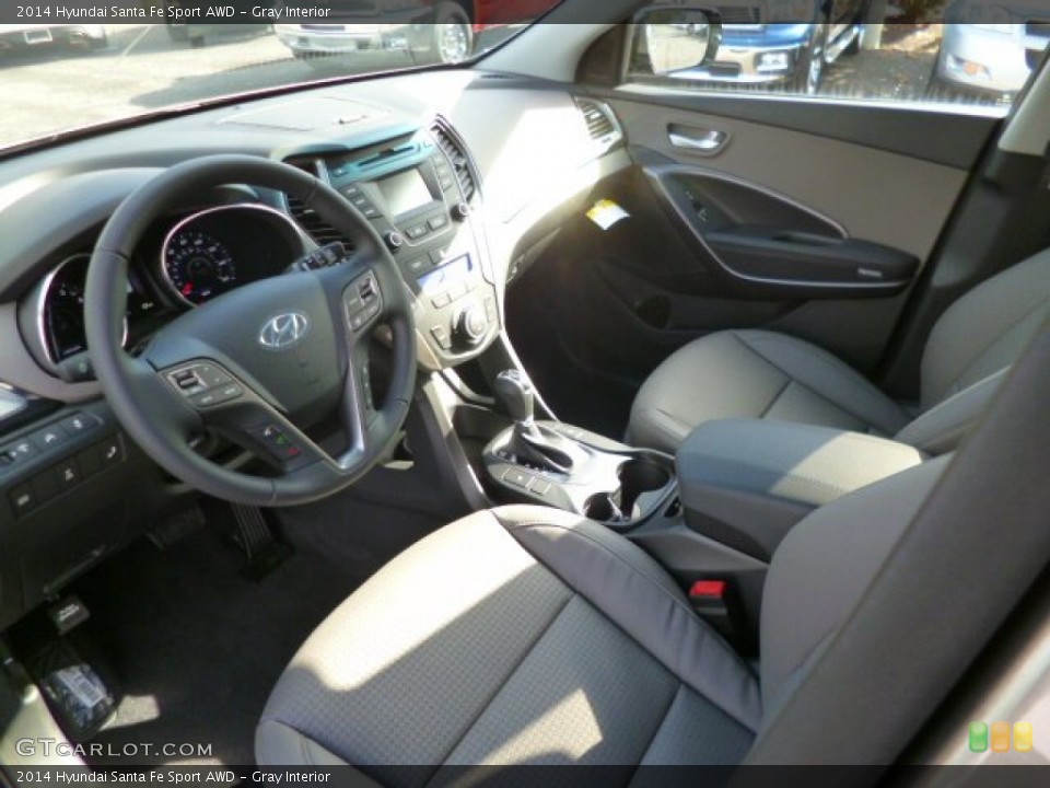 Gray Interior Prime Interior for the 2014 Hyundai Santa Fe Sport AWD #87281997