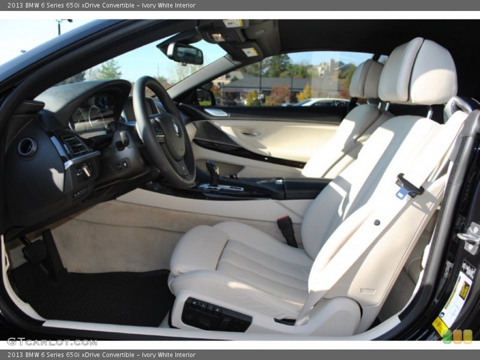 Ivory White Interior Front Seat for the 2013 BMW 6 Series 650i xDrive Convertible #87299349