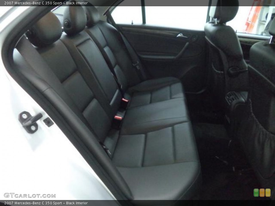 Black Interior Rear Seat for the 2007 Mercedes-Benz C 350 Sport #87302840