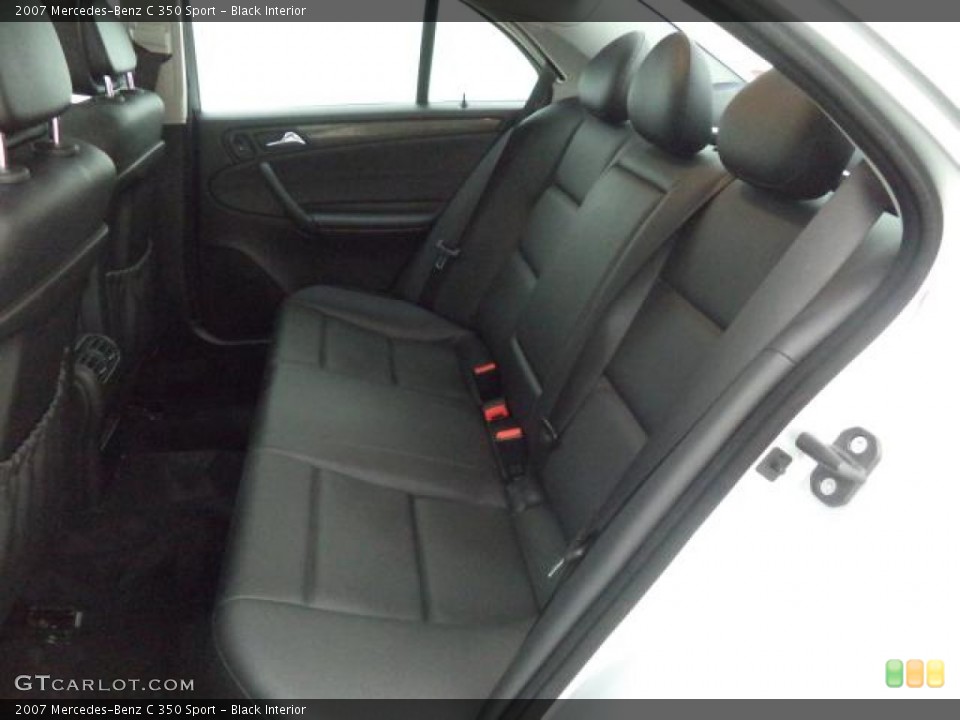 Black Interior Rear Seat for the 2007 Mercedes-Benz C 350 Sport #87302864