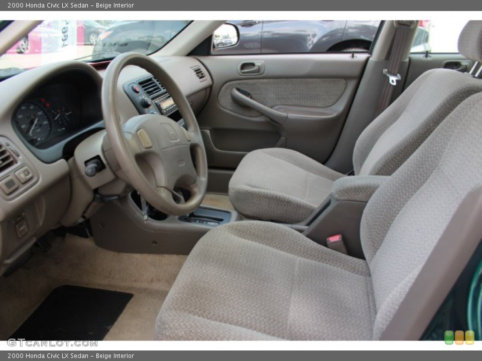 Beige Interior Front Seat for the 2000 Honda Civic LX Sedan #87311773