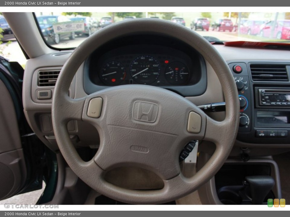 Beige Interior Steering Wheel for the 2000 Honda Civic LX Sedan #87312035