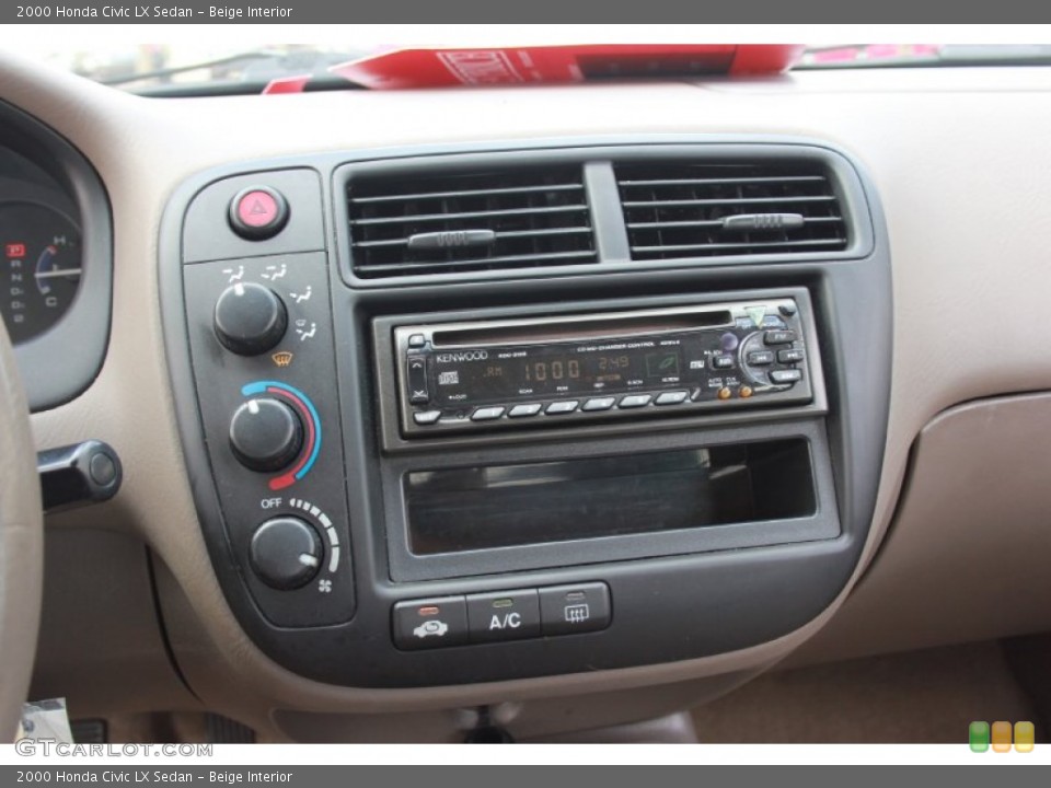 Beige Interior Controls for the 2000 Honda Civic LX Sedan #87312060