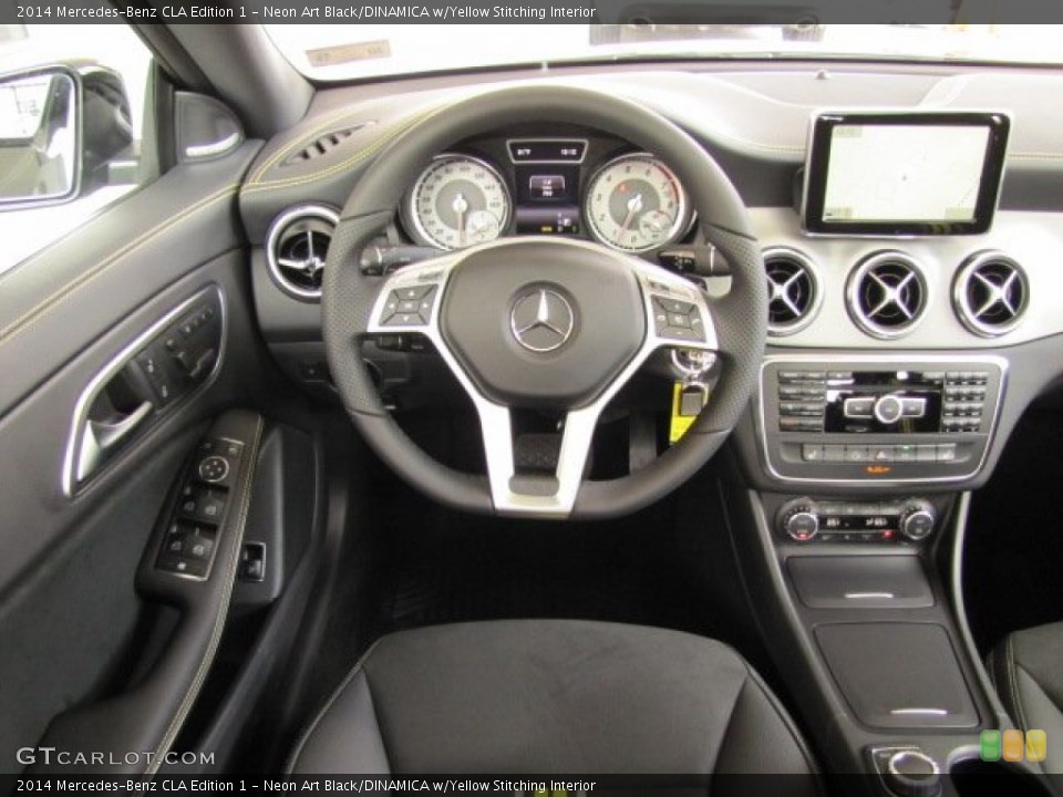 Neon Art Black/DINAMICA w/Yellow Stitching Interior Dashboard for the 2014 Mercedes-Benz CLA Edition 1 #87313666