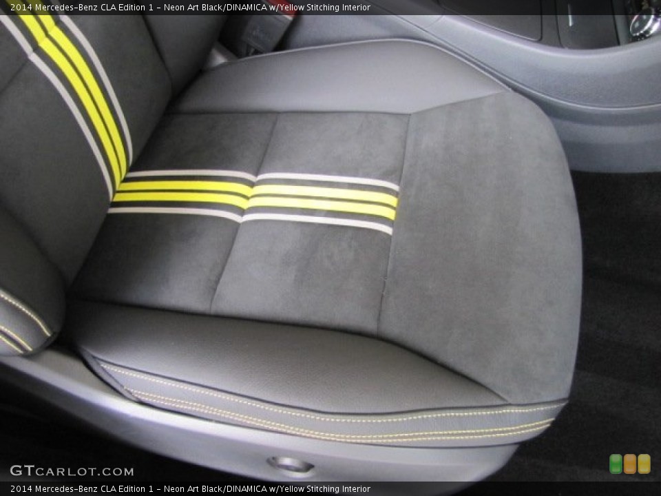 Neon Art Black/DINAMICA w/Yellow Stitching Interior Front Seat for the 2014 Mercedes-Benz CLA Edition 1 #87314032