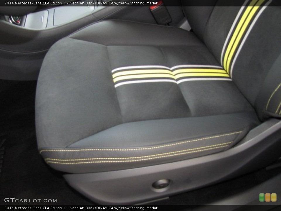 Neon Art Black/DINAMICA w/Yellow Stitching Interior Front Seat for the 2014 Mercedes-Benz CLA Edition 1 #87314242