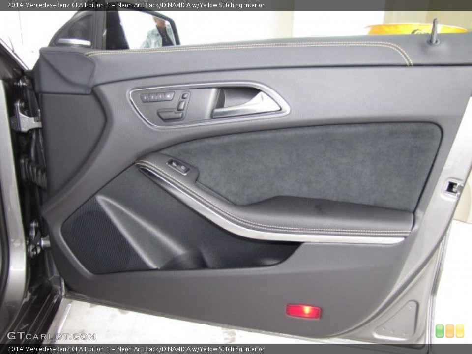 Neon Art Black/DINAMICA w/Yellow Stitching Interior Door Panel for the 2014 Mercedes-Benz CLA Edition 1 #87314527