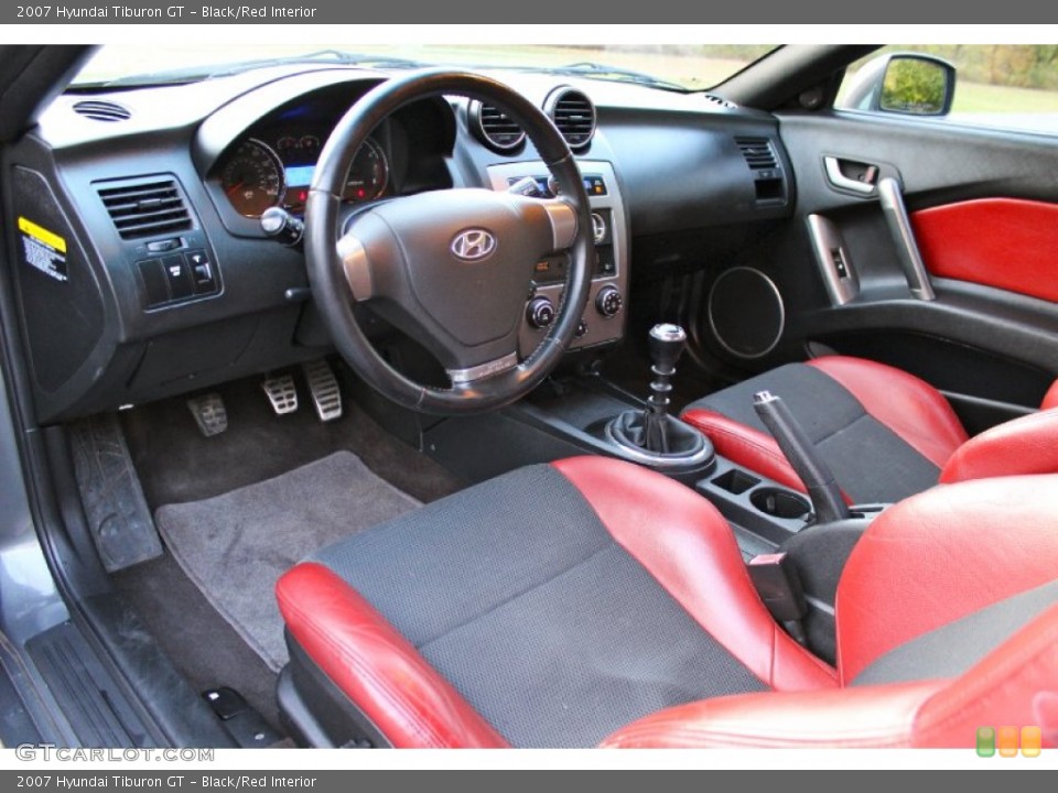 Black/Red Interior Photo for the 2007 Hyundai Tiburon GT #87315139
