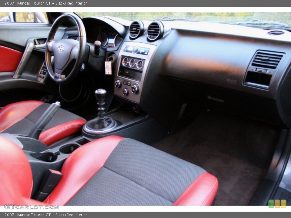 Black/Red Interior Dashboard for the 2007 Hyundai Tiburon GT #87315403