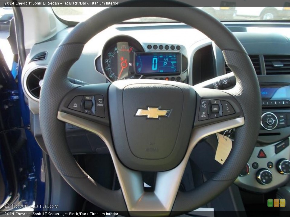Jet Black/Dark Titanium Interior Steering Wheel for the 2014 Chevrolet Sonic LT Sedan #87315463