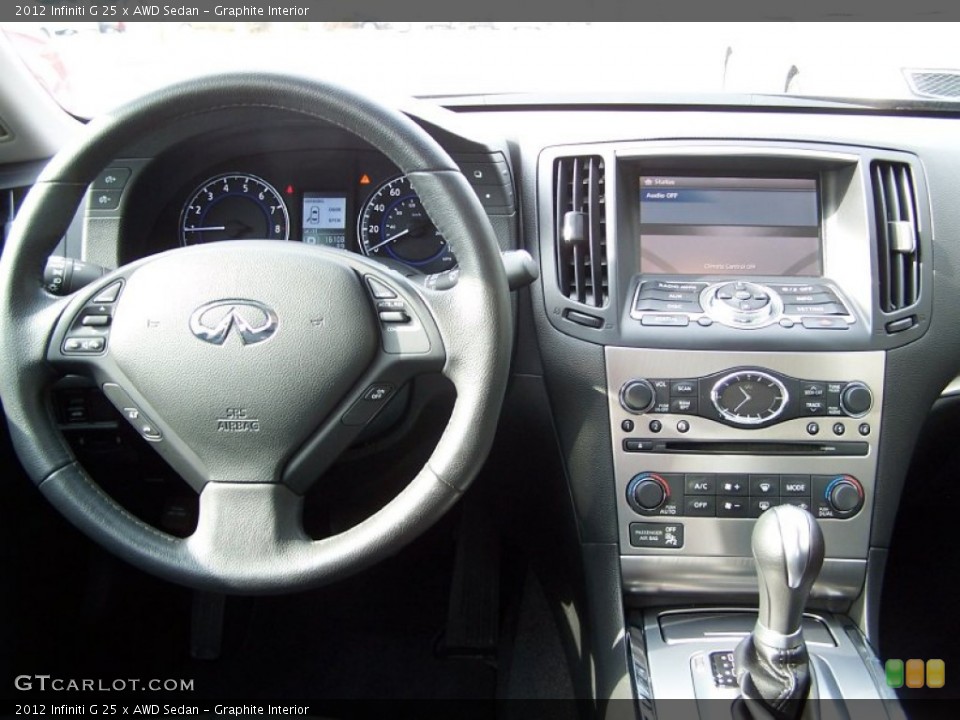 Graphite Interior Dashboard for the 2012 Infiniti G 25 x AWD Sedan #87318073