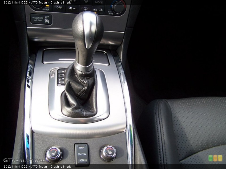 Graphite Interior Transmission for the 2012 Infiniti G 25 x AWD Sedan #87318172