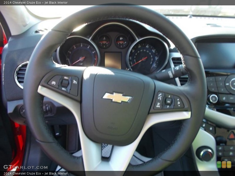 Jet Black Interior Steering Wheel for the 2014 Chevrolet Cruze Eco #87318484