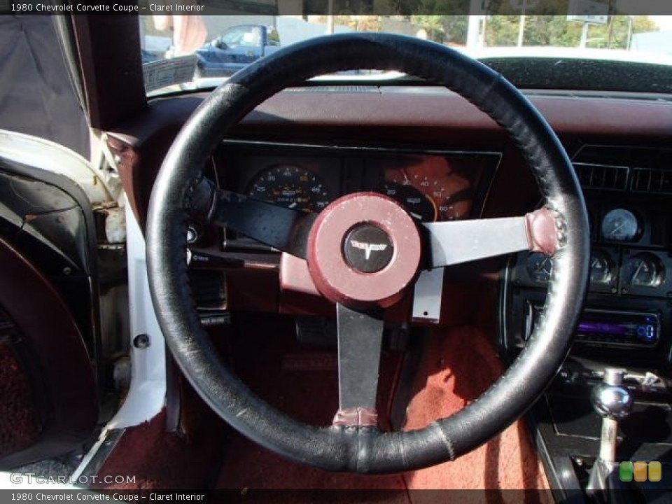 Claret Interior Steering Wheel for the 1980 Chevrolet Corvette Coupe #87319388